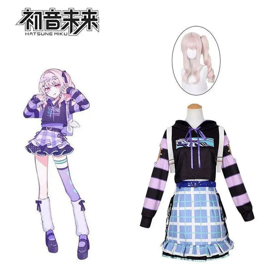 Anime Game Miku Project Sekai Colorful Stage Feat Yoisaki Kanade Cosplay Costumes Daily Wear Cute T-Shirt And backpacks Outfits SS69