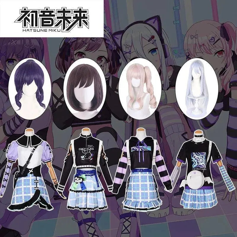 Anime Game Miku Project Sekai Colorful Stage Feat Yoisaki Kanade Cosplay Costumes Daily Wear Cute T-Shirt And backpacks Outfits SS69
