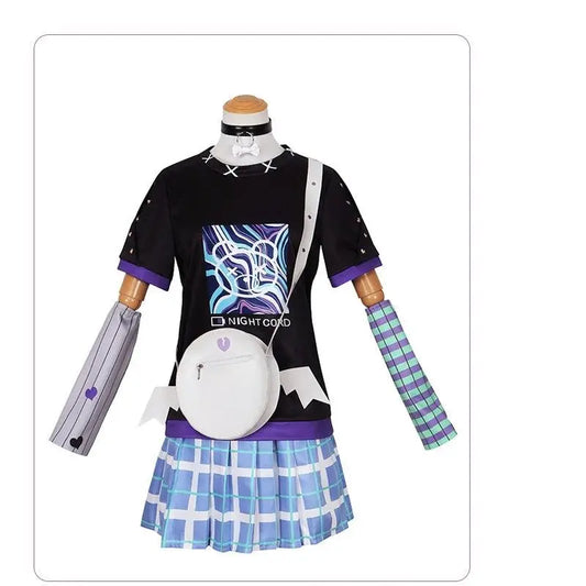 Anime Game Miku Project Sekai Colorful Stage Feat Yoisaki Kanade Cosplay Costumes Daily Wear Cute T-Shirt And backpacks Outfits SS69