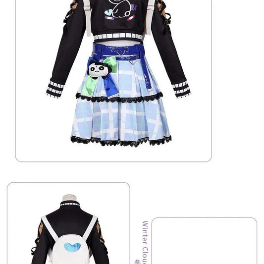 Anime Game Miku Project Sekai Colorful Stage Feat Yoisaki Kanade Cosplay Costumes Daily Wear Cute T-Shirt And backpacks Outfits SS69