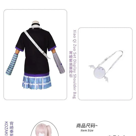 Anime Game Miku Project Sekai Colorful Stage Feat Yoisaki Kanade Cosplay Costumes Daily Wear Cute T-Shirt And backpacks Outfits SS69