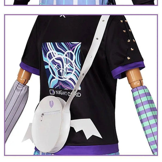 Anime Game Miku Project Sekai Colorful Stage Feat Yoisaki Kanade Cosplay Costumes Daily Wear Cute T-Shirt And backpacks Outfits SS69