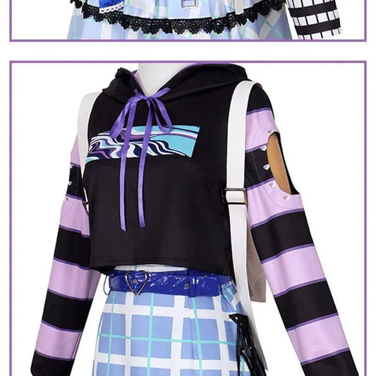 Anime Game Miku Project Sekai Colorful Stage Feat Yoisaki Kanade Cosplay Costumes Daily Wear Cute T-Shirt And backpacks Outfits SS69