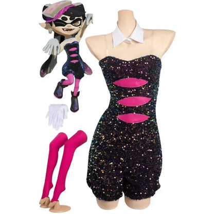 Anime Game Splat Squid Sister Roleplay Fantasia Callie Cosplay Women Costume Halloween Carnival Party Clothes For Role Playing X SS69