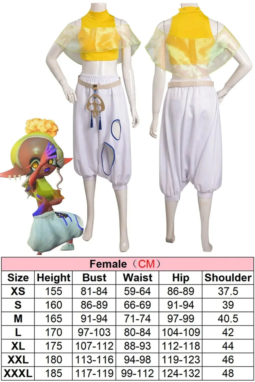 Anime Game Splat Squid Sister Roleplay Fantasia Callie Cosplay Women Costume Halloween Carnival Party Clothes For Role Playing X SS69 62.69 Frye / XS