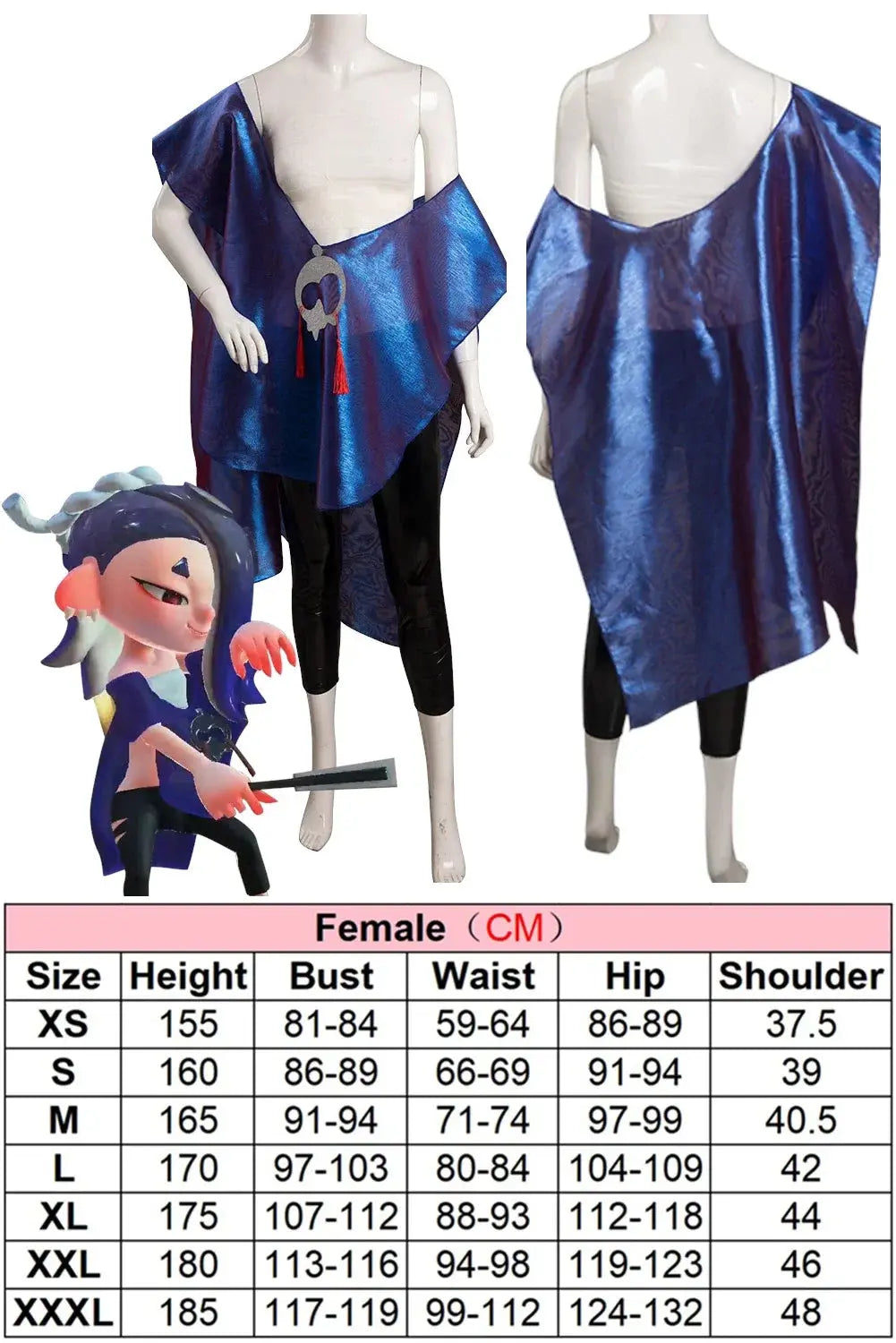 Anime Game Splat Squid Sister Roleplay Fantasia Callie Cosplay Women Costume Halloween Carnival Party Clothes For Role Playing X SS69 66.69 Shiver / XS