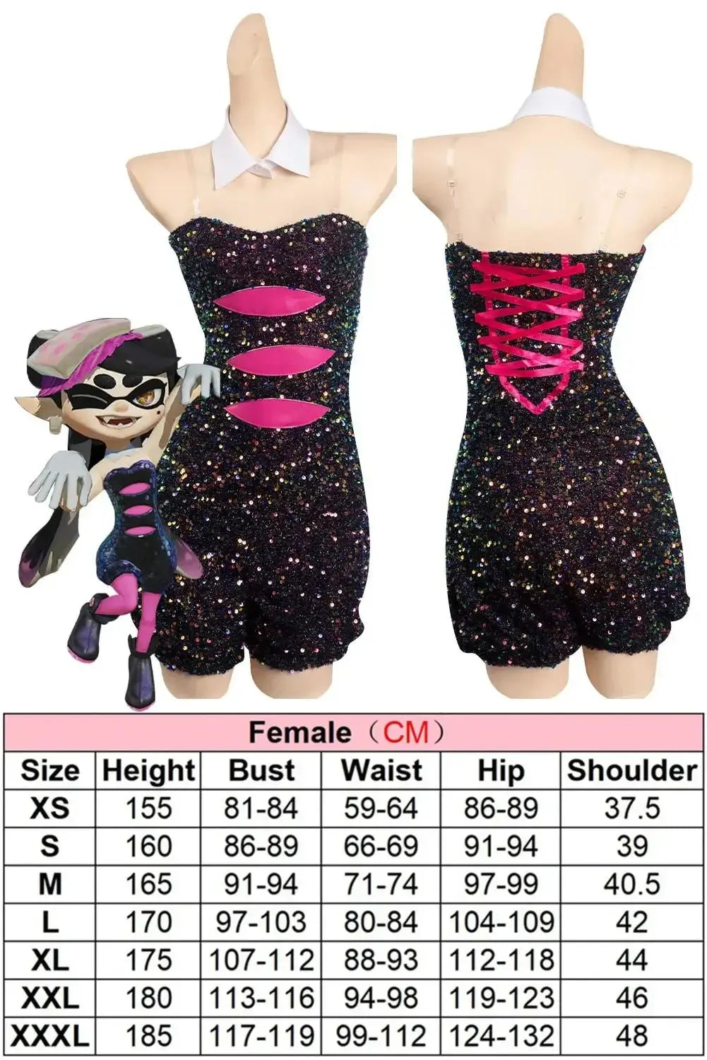 Anime Game Splat Squid Sister Roleplay Fantasia Callie Cosplay Women Costume Halloween Carnival Party Clothes For Role Playing X SS69 100.69 Callie / S