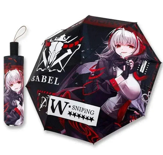 Anime Genshin Impact Umbrella Ganyu Hutao Three-folding UV Blocking Mobile Parasol Genshin Impact waterproof Rain Umbrella Gear SS69