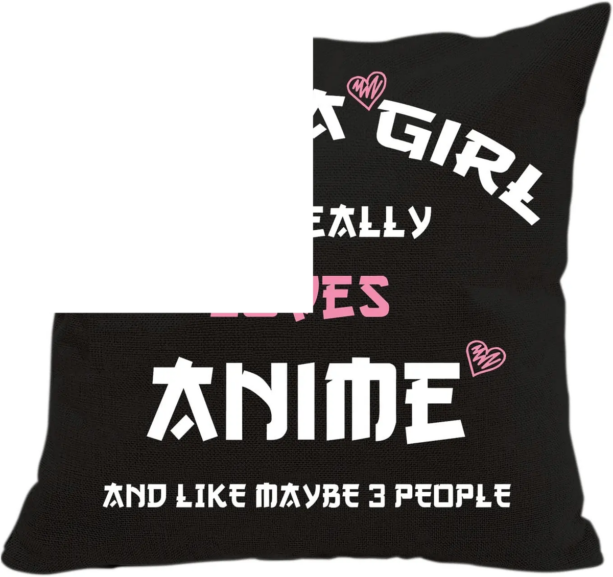 Anime Lover Gifts for Girls Anime Two Sided Printing Pillow Cover Just a Girl Who Really Loves Anime, Anime Lover Gift Japan Anime Fans Gift Throw Pillow - SS69