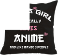 Anime Lover Gifts for Girls Anime Two Sided Printing Pillow Cover Just a Girl Who Really Loves Anime, Anime Lover Gift Japan Anime Fans Gift Throw Pillow - SS69