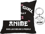 Anime Lover Gifts for Girls Anime Two Sided Printing Pillow Cover Just a Girl Who Really Loves Anime, Anime Lover Gift Japan Anime Fans Gift Throw Pillow - SS69