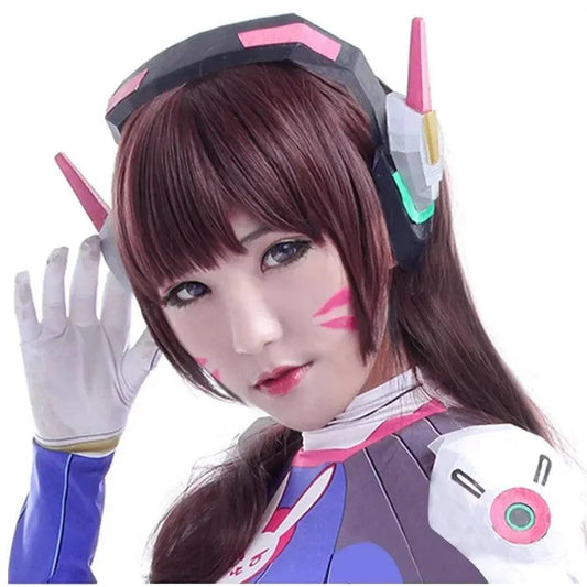 Anime Woman Jumpsuit Tights Dva Cosplay Costume Game Zentai Wig Cosplay Props Headphone Suit D.Va Cos Party Halloween Costumes - SS69