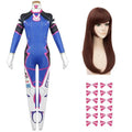 Anime Woman Jumpsuit Tights Dva Cosplay Costume Game Zentai Wig Cosplay Props Headphone Suit D.Va Cos Party Halloween Costumes - SS69
