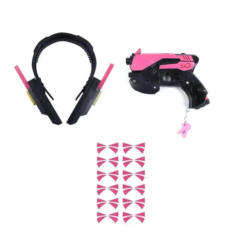 Anime Woman Jumpsuit Tights Dva Cosplay Costume Game Zentai Wig Cosplay Props Headphone Suit D.Va Cos Party Halloween Costumes - SS69