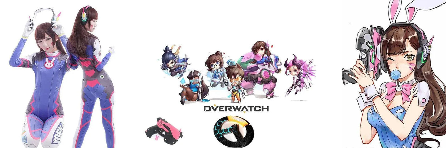 Anime Woman Jumpsuit Tights Dva Cosplay Costume Game Zentai Wig Cosplay Props Headphone Suit D.Va Cos Party Halloween Costumes - SS69
