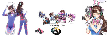 Anime Woman Jumpsuit Tights Dva Cosplay Costume Game Zentai Wig Cosplay Props Headphone Suit D.Va Cos Party Halloween Costumes - SS69