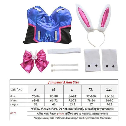 Anime Woman Jumpsuit Tights Dva Cosplay Costume Game Zentai Wig Cosplay Props Headphone Suit D.Va Cos Party Halloween Costumes - SS69