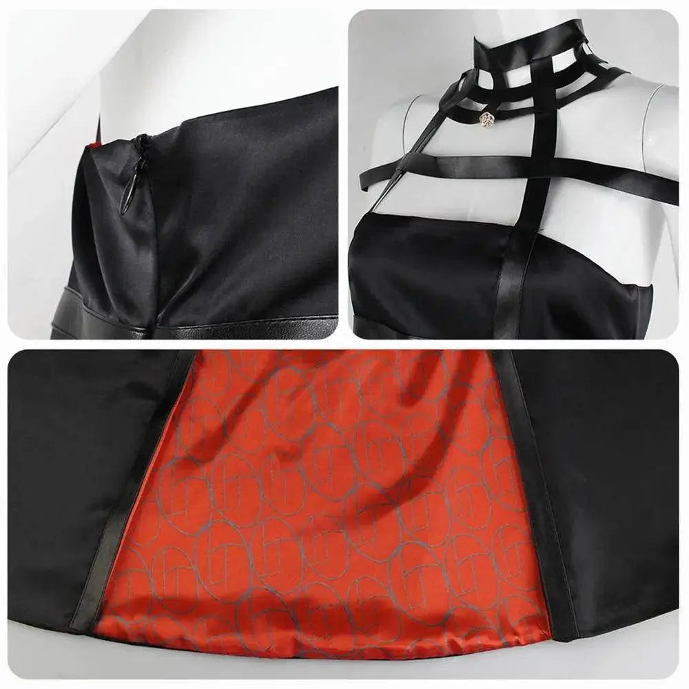 Anime Yor Forger Family Cosplay Costumes Black Dress Hair Accessories White Socks Gloves Earrings Halloween Props for Women Girl SS69