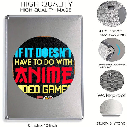 Anime & Gaming Food Fantasy Metal Wall Art - Waterproof Iron Poster for Otaku, Senpai, Hentai Fans - Perfect for Living Room & Bedroom Decor, 20.32x30.48 cm SS69