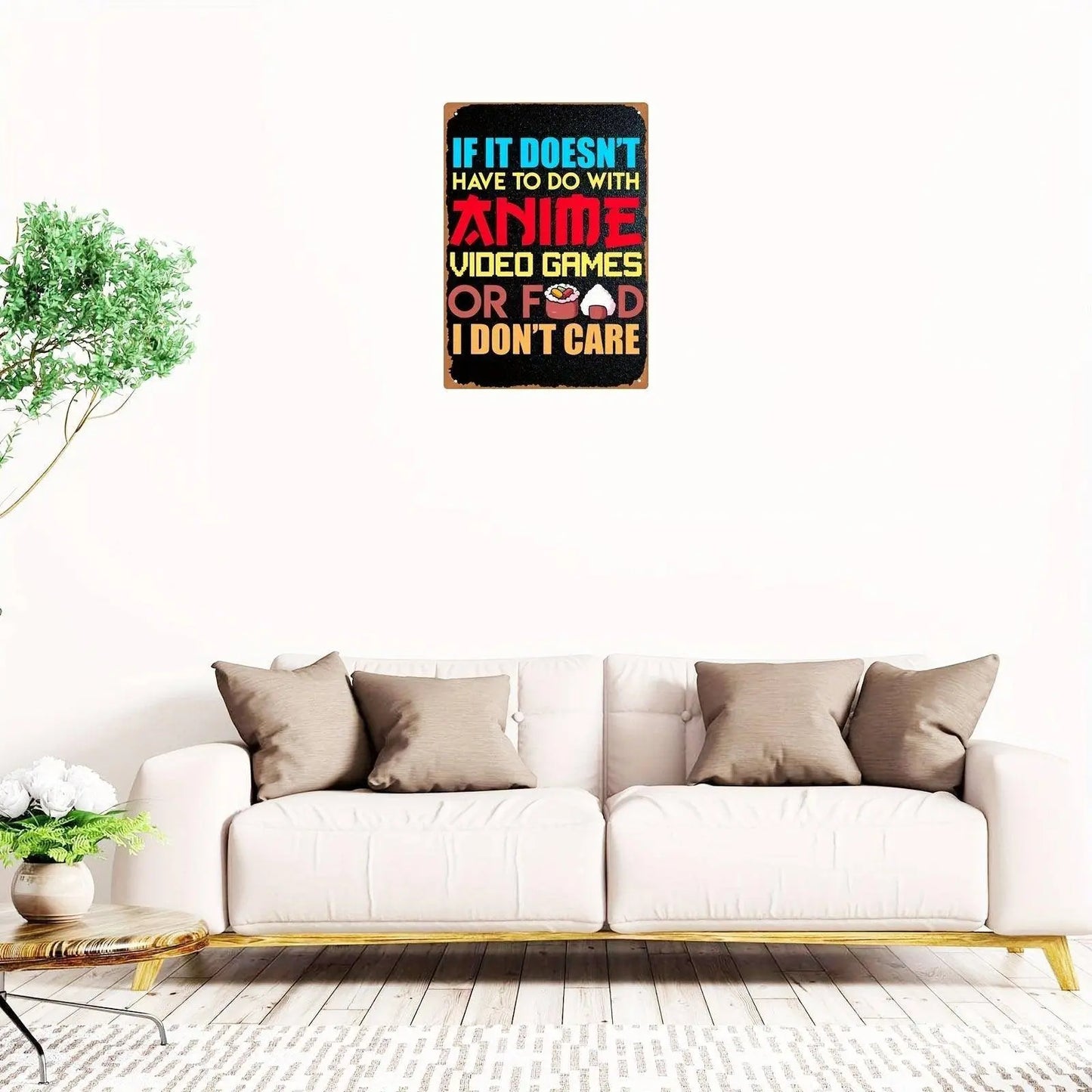 Anime & Gaming Food Fantasy Metal Wall Art - Waterproof Iron Poster for Otaku, Senpai, Hentai Fans - Perfect for Living Room & Bedroom Decor, 20.32x30.48 cm SS69