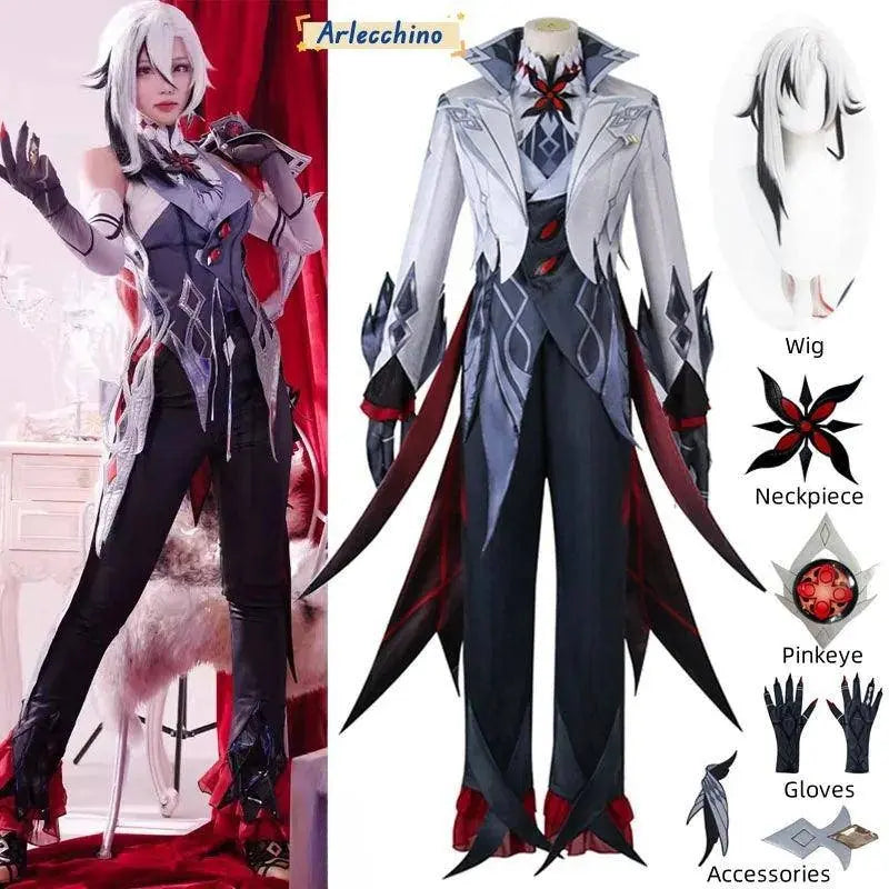 Arlecchino The Knave Cosplay Costume Genshin Impact  Fatui Harbinger - SS69