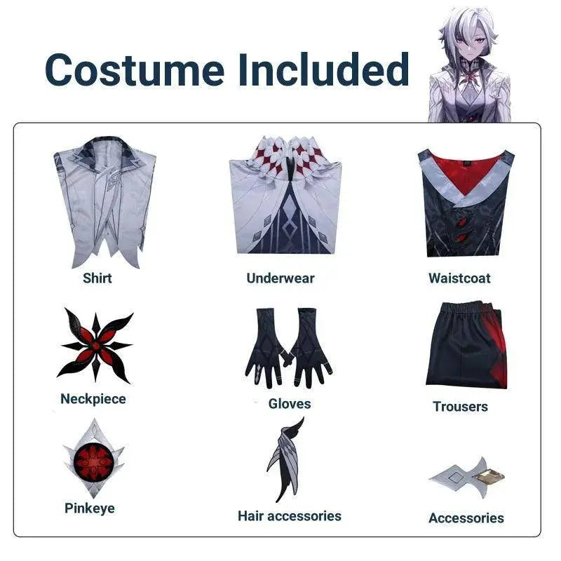 Arlecchino The Knave Cosplay Costume Genshin Impact  Fatui Harbinger - SS69