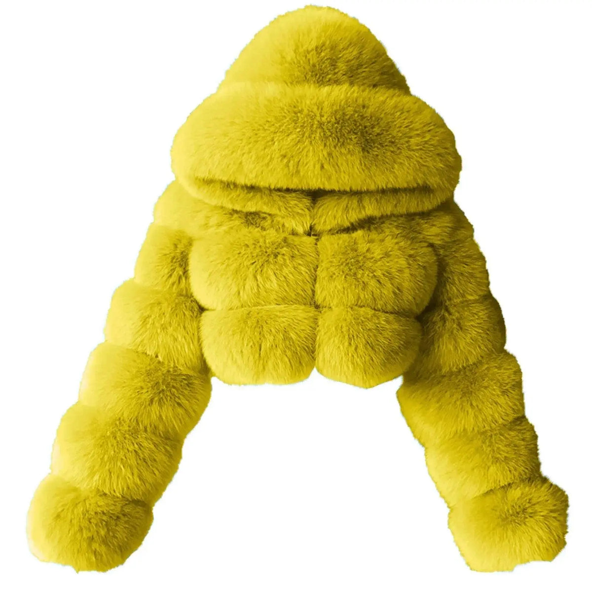 Autumn Furry Cropped Faux Fur Coats Jackets Women Fluffy Top Coat Hooded Straight Short Winter Fur Jacket Fashion Streetwear New - SS69