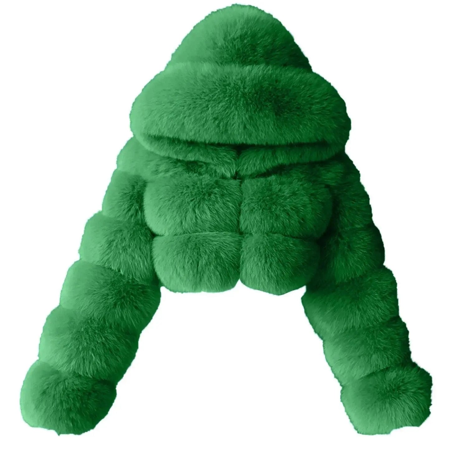 Autumn Furry Cropped Faux Fur Coats Jackets Women Fluffy Top Coat Hooded Straight Short Winter Fur Jacket Fashion Streetwear New - SS69