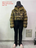 Autumn Furry Cropped Faux Fur Coats Jackets Fluffy Top Coat SS69