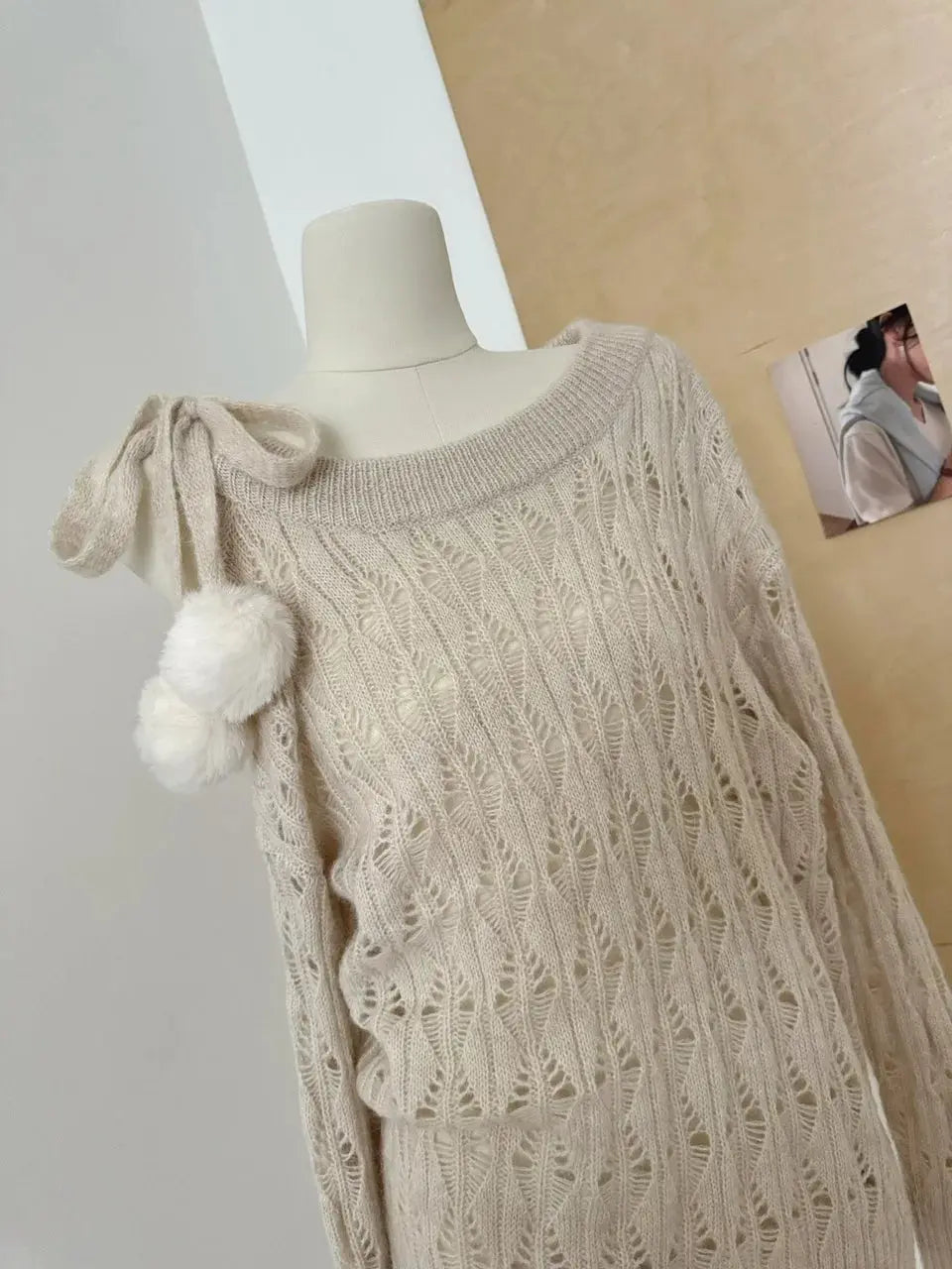 Autumn Winter Woman Korean Fashion Cute Core Sweet 2000s Sweater Elegant Oversize Knitwears Designer Aesthetic Chic Coquette SS69