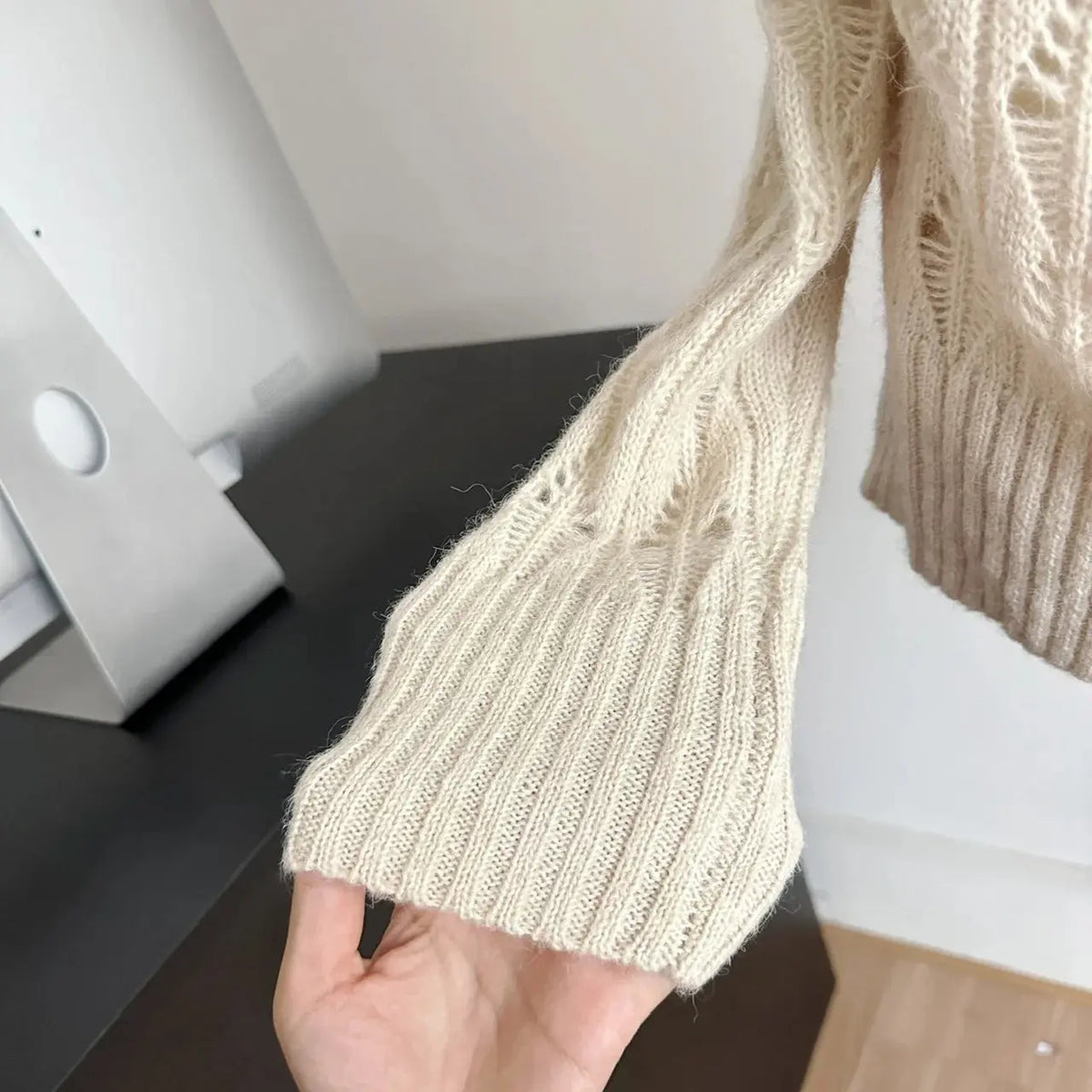 Autumn Winter Woman Korean Fashion Cute Core Sweet 2000s Sweater Elegant Oversize Knitwears Designer Aesthetic Chic Coquette SS69