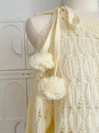 Autumn Winter Woman Korean Fashion Cute Core Sweet 2000s Sweater Elegant Oversize Knitwears Designer Aesthetic Chic Coquette SS69