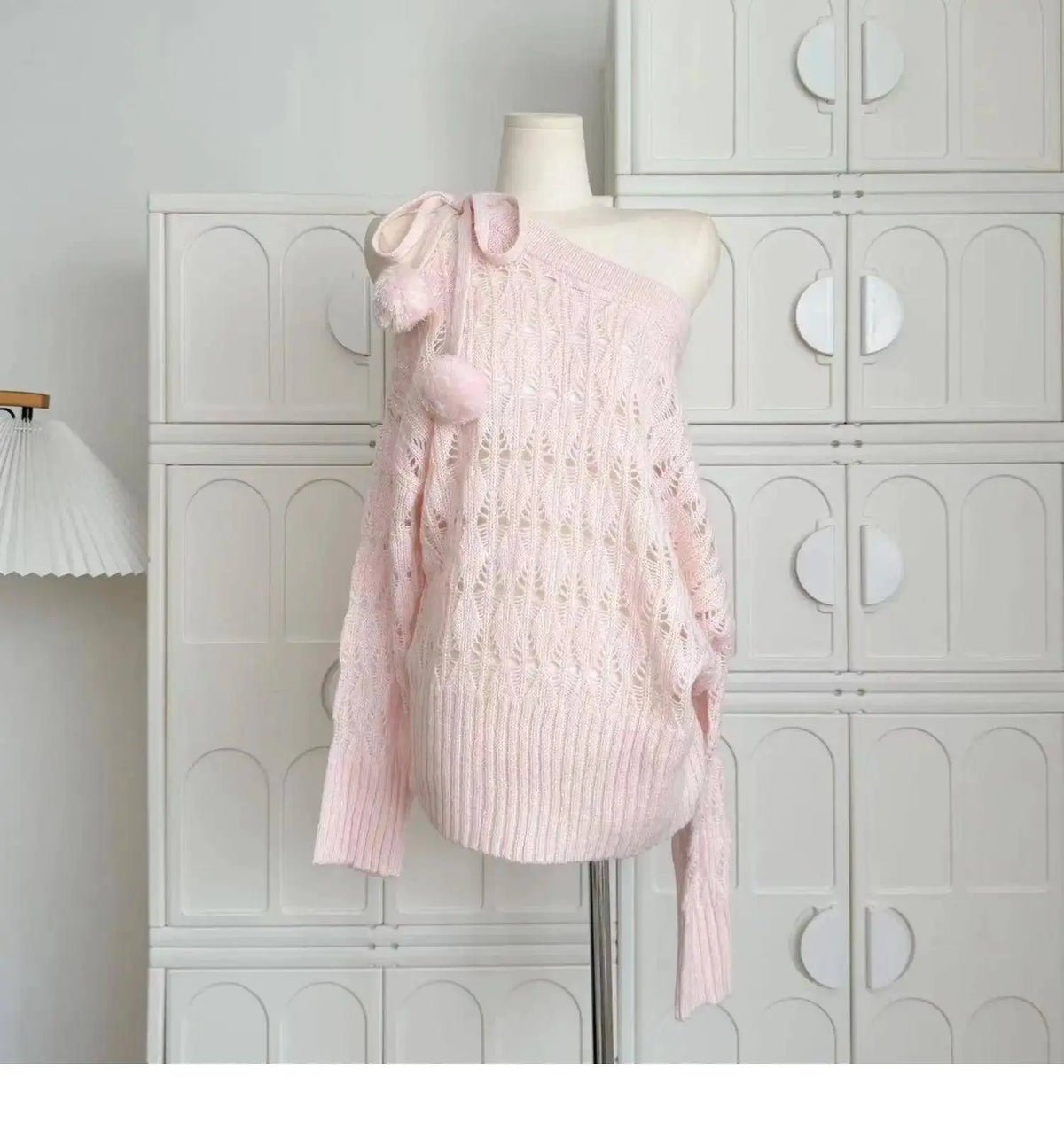 Autumn Winter Woman Korean Fashion Cute Core Sweet 2000s Sweater Elegant Oversize Knitwears Designer Aesthetic Chic Coquette SS69