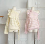Autumn Winter Woman Korean Fashion Cute Core Sweet 2000s Sweater Elegant Oversize Knitwears Designer Aesthetic Chic Coquette SS69