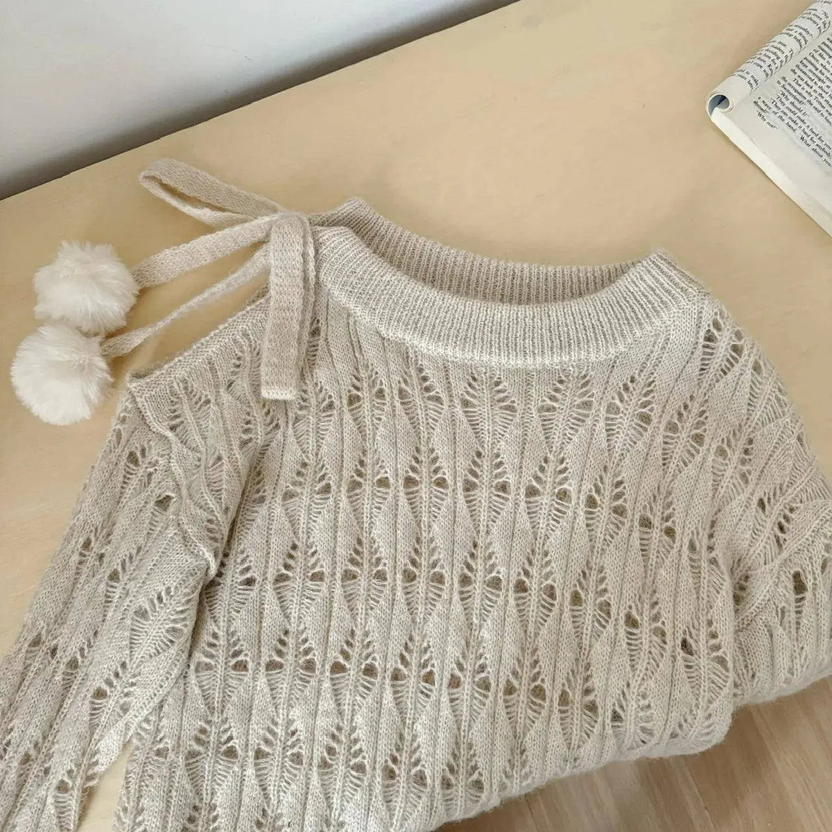 Autumn Winter Woman Korean Fashion Cute Core Sweet 2000s Sweater Elegant Oversize Knitwears Designer Aesthetic Chic Coquette SS69