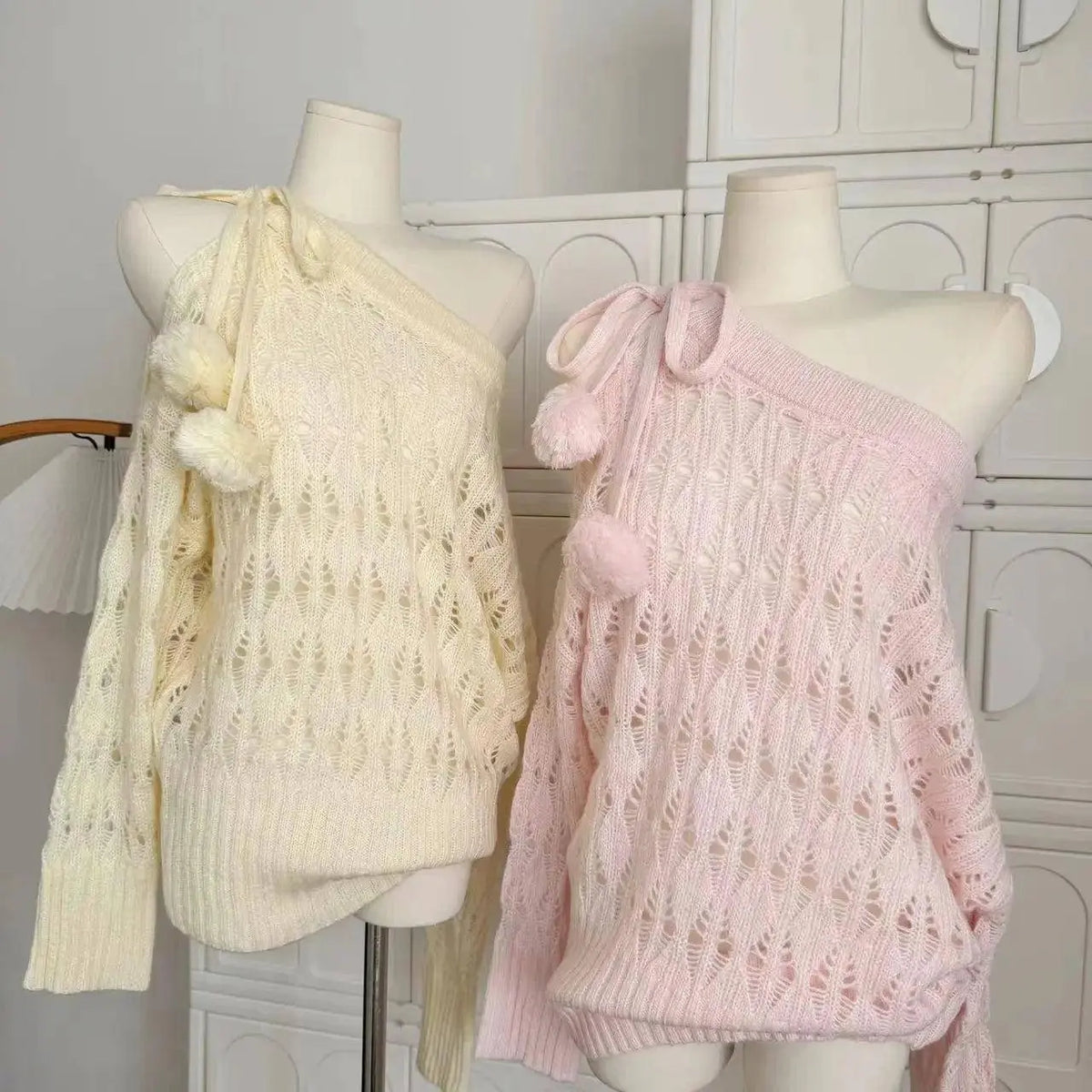 Autumn Winter Woman Korean Fashion Cute Core Sweet 2000s Sweater Elegant Oversize Knitwears Designer Aesthetic Chic Coquette SS69