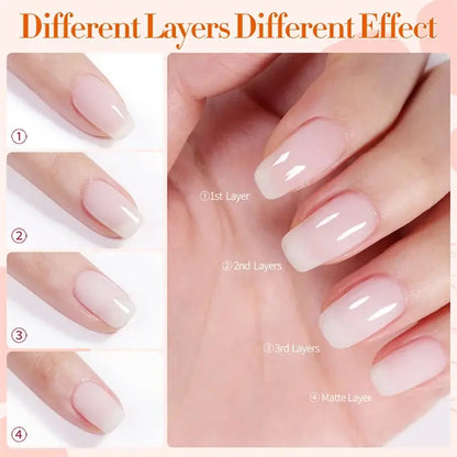 BORN PRETTY Milky White Jelly Nude Gel Nail Polish 10ml White Translucent Soak Off Gel Vernis Semi Permanent Need UV Light Cure - SS69