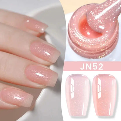 BORN PRETTY Milky White Jelly Nude Gel Nail Polish 10ml White Translucent Soak Off Gel Vernis Semi Permanent Need UV Light Cure - SS69