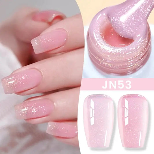 BORN PRETTY Milky White Jelly Nude Gel Nail Polish 10ml White Translucent Soak Off Gel Vernis Semi Permanent Need UV Light Cure - SS69