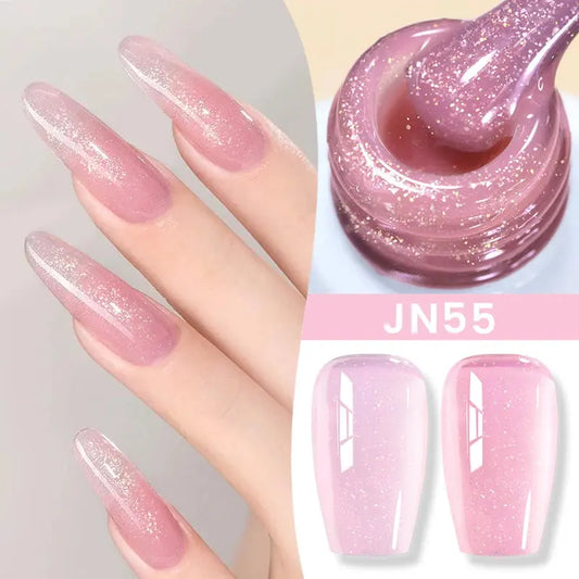 BORN PRETTY Milky White Jelly Nude Gel Nail Polish 10ml White Translucent Soak Off Gel Vernis Semi Permanent Need UV Light Cure - SS69
