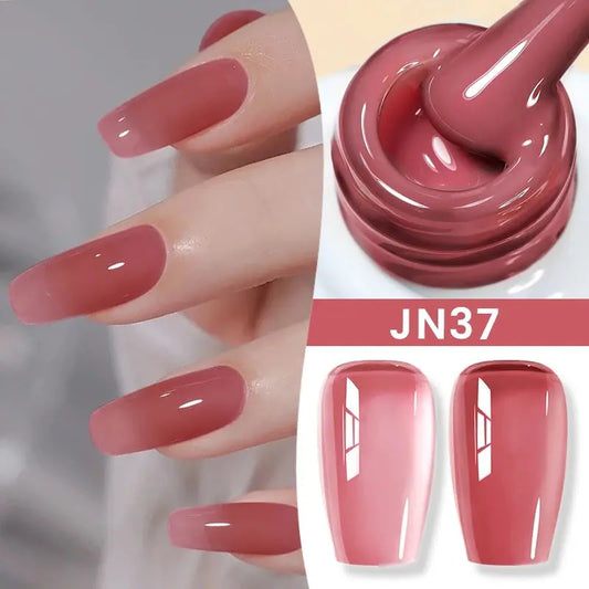 BORN PRETTY Milky White Jelly Nude Gel Nail Polish 10ml White Translucent Soak Off Gel Vernis Semi Permanent Need UV Light Cure - SS69