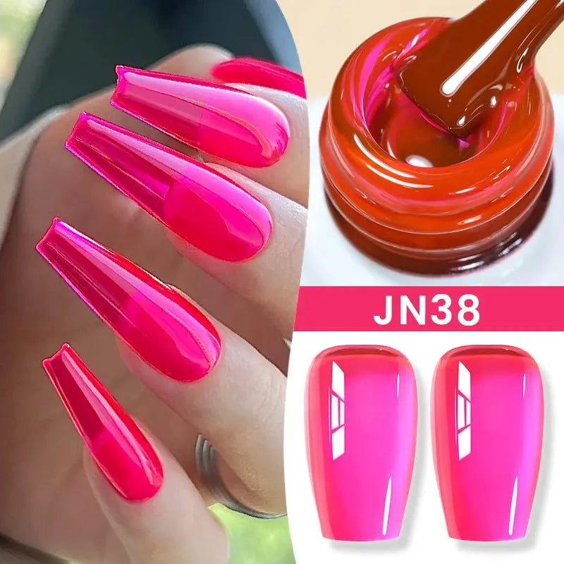 BORN PRETTY Milky White Jelly Nude Gel Nail Polish 10ml White Translucent Soak Off Gel Vernis Semi Permanent Need UV Light Cure - SS69