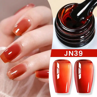 BORN PRETTY Milky White Jelly Nude Gel Nail Polish 10ml White Translucent Soak Off Gel Vernis Semi Permanent Need UV Light Cure - SS69