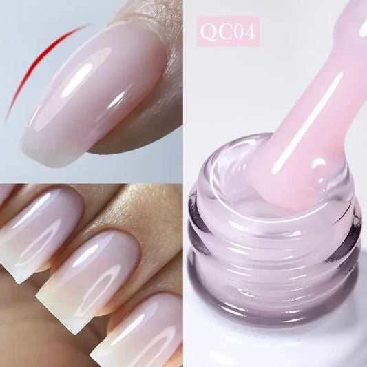BORN PRETTY Milky White Jelly Nude Gel Nail Polish 10ml White Translucent Soak Off Gel Vernis Semi Permanent Need UV Light Cure SS69