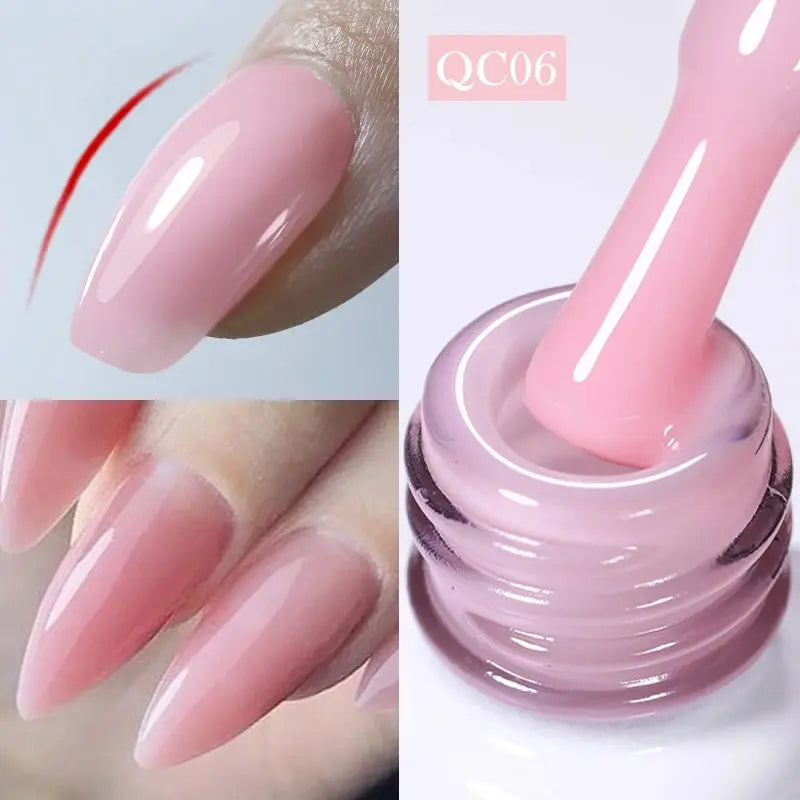 BORN PRETTY Milky White Jelly Nude Gel Nail Polish 10ml White Translucent Soak Off Gel Vernis Semi Permanent Need UV Light Cure SS69