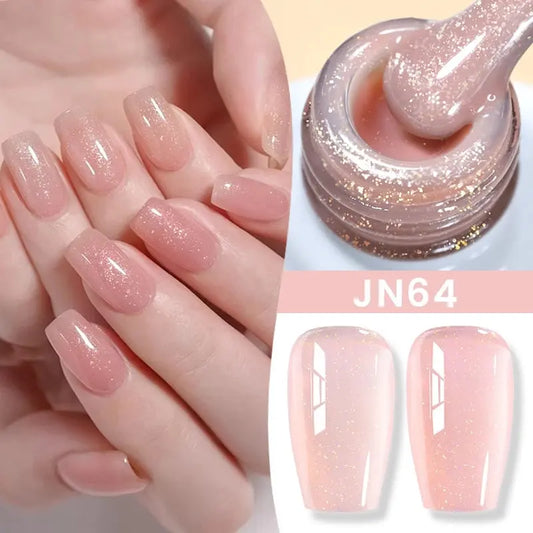 BORN PRETTY Milky White Jelly Nude Gel Nail Polish 10ml White Translucent Soak Off Gel Vernis Semi Permanent Need UV Light Cure SS69