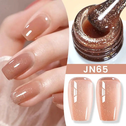 BORN PRETTY Milky White Jelly Nude Gel Nail Polish 10ml White Translucent Soak Off Gel Vernis Semi Permanent Need UV Light Cure SS69