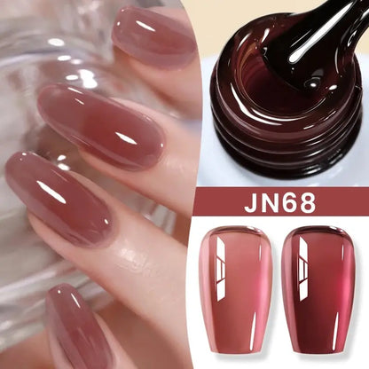 BORN PRETTY Milky White Jelly Nude Gel Nail Polish 10ml White Translucent Soak Off Gel Vernis Semi Permanent Need UV Light Cure SS69