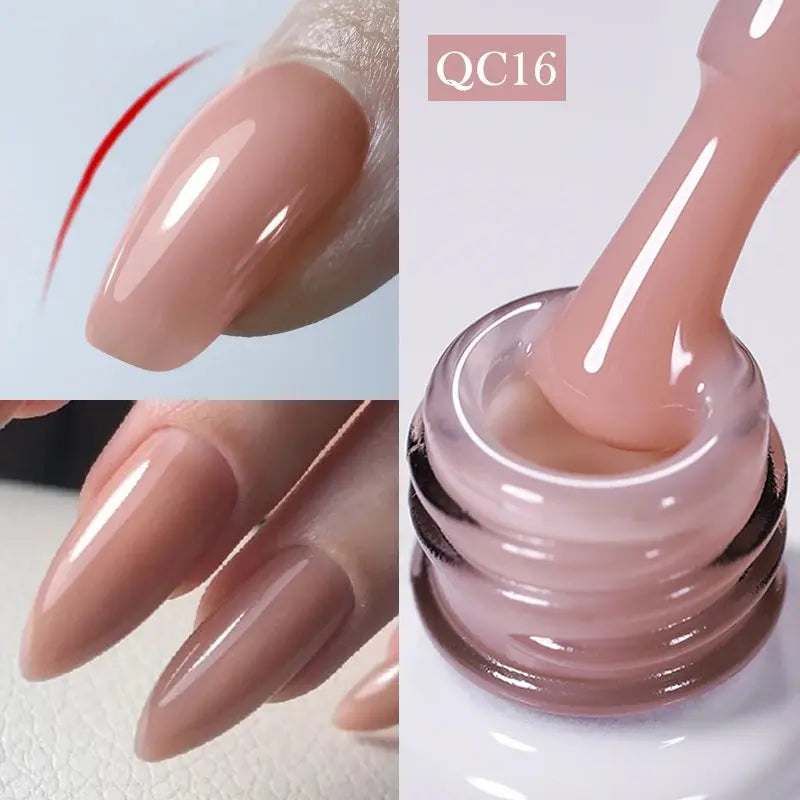 BORN PRETTY Milky White Jelly Nude Gel Nail Polish 10ml White Translucent Soak Off Gel Vernis Semi Permanent Need UV Light Cure SS69