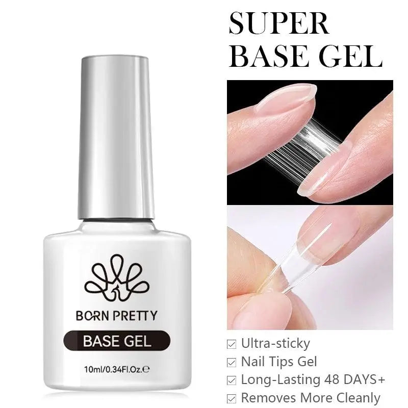 BORN PRETTY Milky White Jelly Nude Gel Nail Polish 10ml White Translucent Soak Off Gel Vernis Semi Permanent Need UV Light Cure - SS69